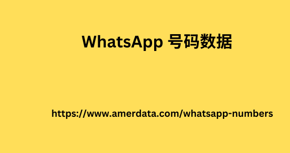 WhatsApp 号码数据